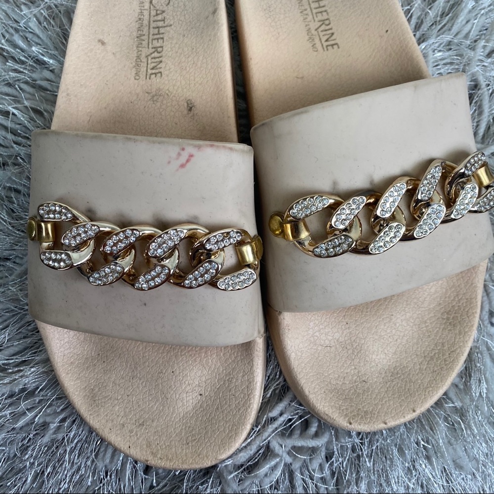 Catherine Malandrino Chain Link Set Slides - image 4